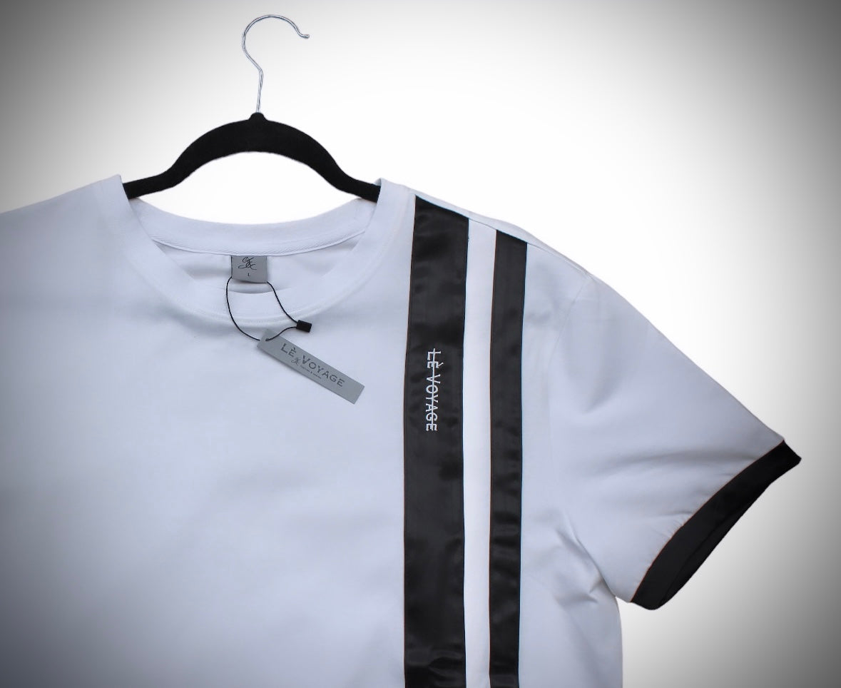 LVy T Shirt mit Satinstreifen (Doppelpack)